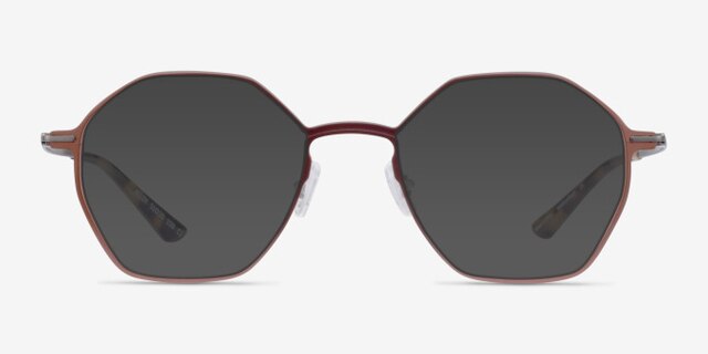Alloy Brown & Gunmetal Aluminium-alloyMontures de lunettes de vue d'EyeBuyDirect, Avec des Verres Teintés