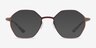 Alloy Brown & Gunmetal Aluminium-alloyMontures de lunettes de vue d'EyeBuyDirect, Avec des Verres Teintés