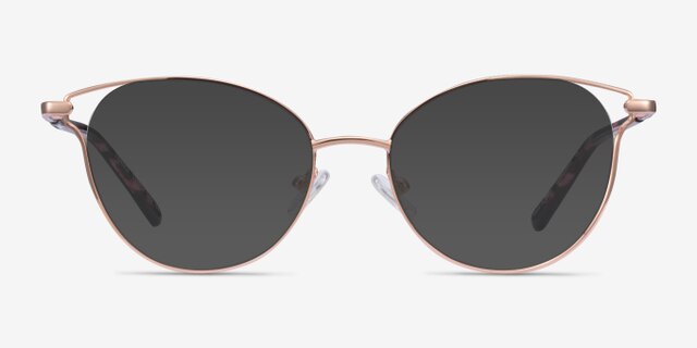 Trance Rose Gold MetalEyeglass Frames from EyeBuyDirect, with Tinted Lenses