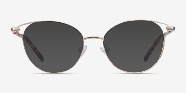 Trance Light Gold MetalEyeglass Frames from EyeBuyDirect, with Tinted Lenses