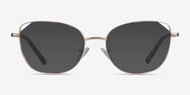 Moment Light Gold MetalEyeglass Frames from EyeBuyDirect, with Tinted Lenses