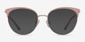 Gem Pink Rose Gold MétalMontures de lunettes de vue d'EyeBuyDirect, Avec des Verres Teintés