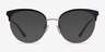 Gem Black Gold MetalEyeglass Frames from EyeBuyDirect, with Tinted Lenses