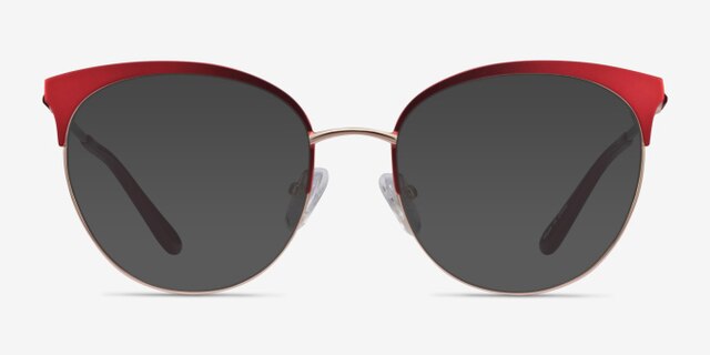 Gem Red Gold MetalEyeglass Frames from EyeBuyDirect, with Tinted Lenses