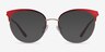 Gem Red Gold MetalEyeglass Frames from EyeBuyDirect, with Tinted Lenses
