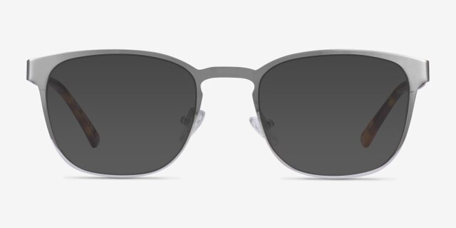 Bellamy Silver MetalEyeglass Frames from EyeBuyDirect, with Tinted Lenses