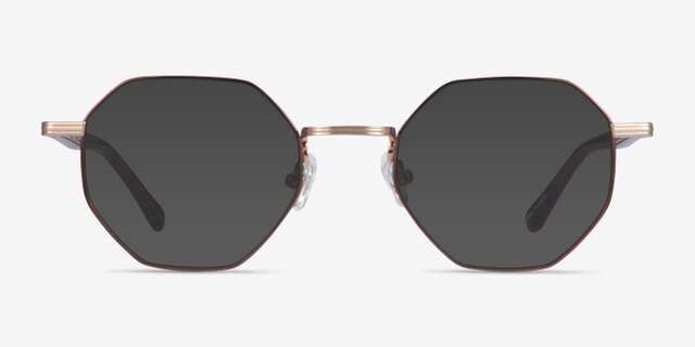 Music Brown Gold MetalEyeglass Frames from EyeBuyDirect, with Tinted Lenses