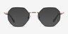 Music Black Gold MétalMontures de lunettes de vue d'EyeBuyDirect, Avec des Verres Teintés