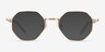 Music Gold Clear MetalEyeglass Frames from EyeBuyDirect, with Tinted Lenses