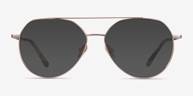 Benny Rose Gold MetalEyeglass Frames from EyeBuyDirect, with Tinted Lenses
