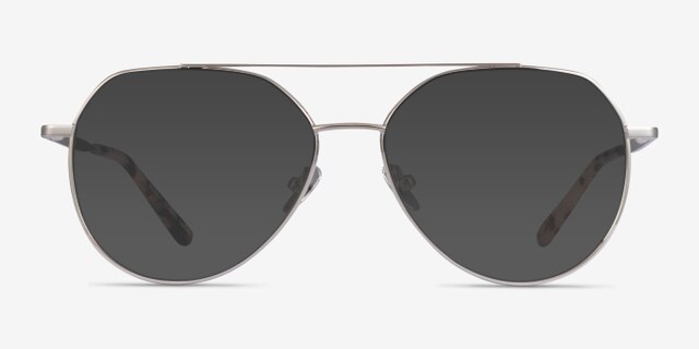 Benny Silver MetalEyeglass Frames from EyeBuyDirect, with Tinted Lenses