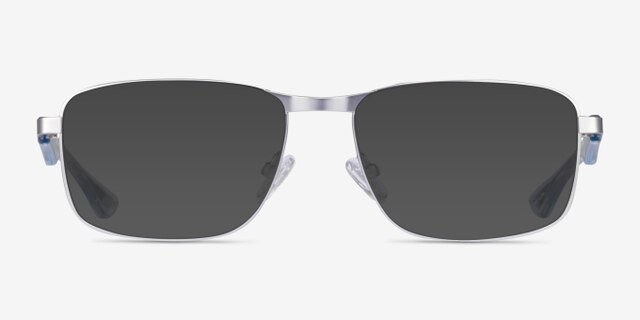 Possibility Silver AcetateEyeglass Frames from EyeBuyDirect, with Tinted Lenses