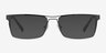 Biloxi Dark Gunmetal MetalEyeglass Frames from EyeBuyDirect, with Tinted Lenses