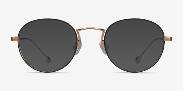 Ring Black  Gold MétalMontures de lunettes de vue d'EyeBuyDirect, Avec des Verres Teintés