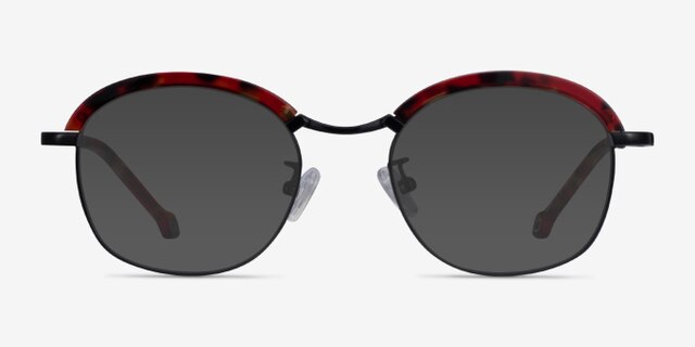 Ochoa Red Tortoise  Gold Acetate-metalEyeglass Frames from EyeBuyDirect, with Tinted Lenses