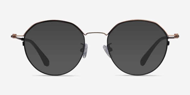 Hills Black  Rose Gold MetalEyeglass Frames from EyeBuyDirect, with Tinted Lenses