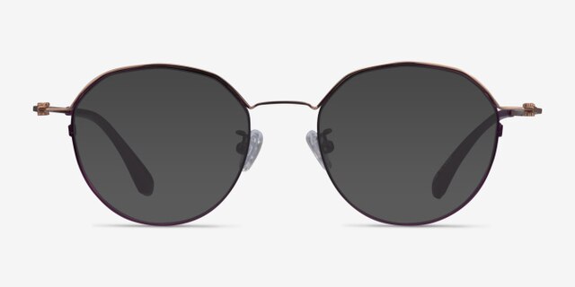 Hills Purple  Rose Gold MetalEyeglass Frames from EyeBuyDirect, with Tinted Lenses