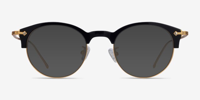 Irvin Black Acetate-metalEyeglass Frames from EyeBuyDirect, with Tinted Lenses