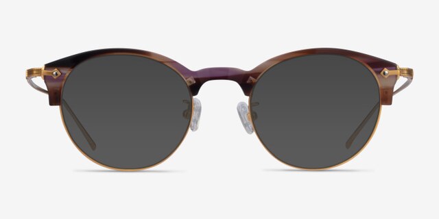 Irvin Floral Stirped Acetate-metalEyeglass Frames from EyeBuyDirect, with Tinted Lenses