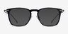 Usman Black  Gunmetal Acetate-metalEyeglass Frames from EyeBuyDirect, with Tinted Lenses