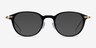 Jones Black  Gold Acetate-metalEyeglass Frames from EyeBuyDirect, with Tinted Lenses