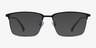 Example Black Gunmetal MetalEyeglass Frames from EyeBuyDirect, with Tinted Lenses