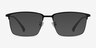 Example Black MetalEyeglass Frames from EyeBuyDirect, with Tinted Lenses
