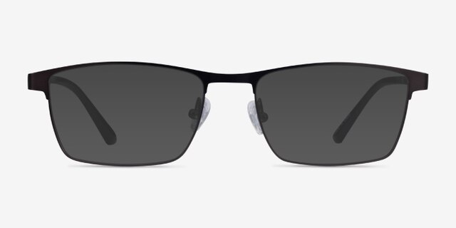 Davis Black Plastic-metalEyeglass Frames from EyeBuyDirect, with Tinted Lenses