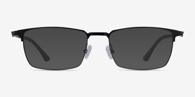 Evans Black Plastic-metalEyeglass Frames from EyeBuyDirect, with Tinted Lenses