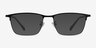 Ipsum Black MetalEyeglass Frames from EyeBuyDirect, with Tinted Lenses