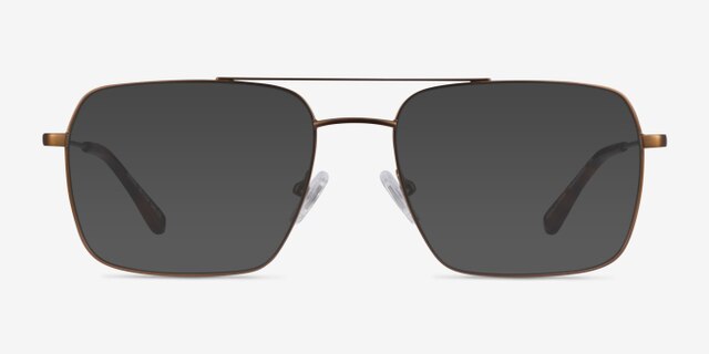 Aerial Bronze MetalEyeglass Frames from EyeBuyDirect, with Tinted Lenses
