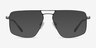 Orson Dark Gunmetal MetalEyeglass Frames from EyeBuyDirect, with Tinted Lenses