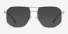 Carlo Brushed Silver MetalEyeglass Frames from EyeBuyDirect, with Tinted Lenses