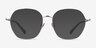 Etymology Silver MetalEyeglass Frames from EyeBuyDirect, with Tinted Lenses