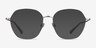 Etymology Brushed Gunmetal MetalEyeglass Frames from EyeBuyDirect, with Tinted Lenses