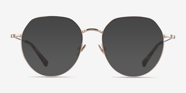 Emotion Light Gold MetalEyeglass Frames from EyeBuyDirect, with Tinted Lenses