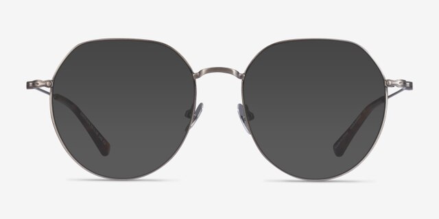 Emotion Brushed Gunmetal MetalEyeglass Frames from EyeBuyDirect, with Tinted Lenses