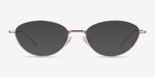 Feather Rose Gold MetalEyeglass Frames from EyeBuyDirect, with Tinted Lenses