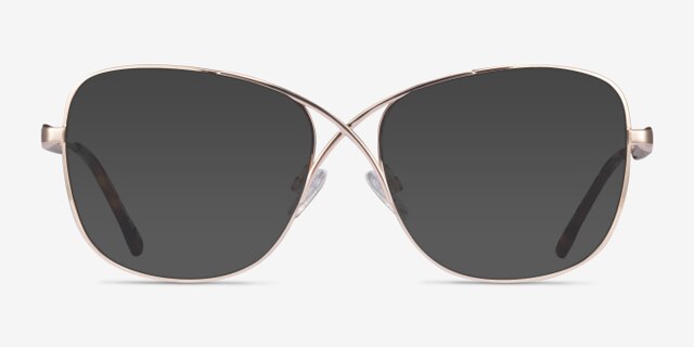 Movie Gold MetalEyeglass Frames from EyeBuyDirect, with Tinted Lenses