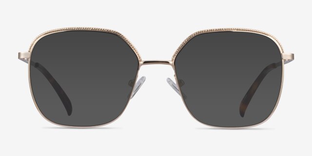 Chai Light Gold MetalEyeglass Frames from EyeBuyDirect, with Tinted Lenses