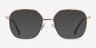 Chai Or rose MétalMontures de lunettes de vue d'EyeBuyDirect, Avec des Verres Teintés