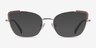 Exquisite Light Gold Burgundy MetalEyeglass Frames from EyeBuyDirect, with Tinted Lenses