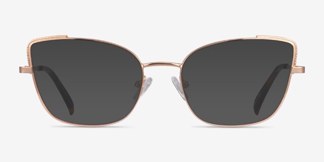 Exquisite Rose Gold MetalEyeglass Frames from EyeBuyDirect, with Tinted Lenses