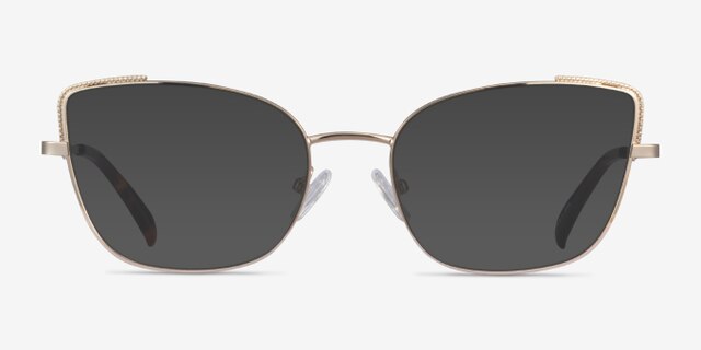 Exquisite Gold MetalEyeglass Frames from EyeBuyDirect, with Tinted Lenses