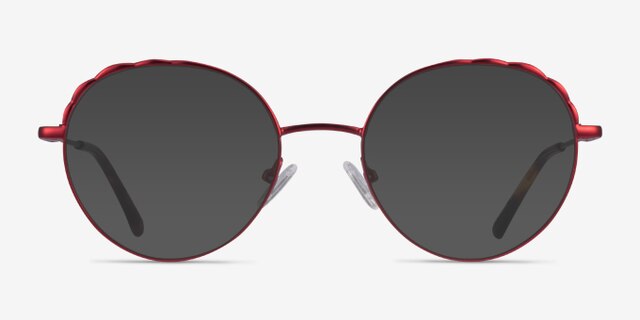 Cloud Burgundy MetalEyeglass Frames from EyeBuyDirect, with Tinted Lenses