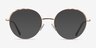 Cloud Rose Gold MetalEyeglass Frames from EyeBuyDirect, with Tinted Lenses
