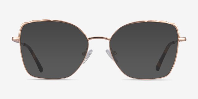 Rapture Rose Gold MetalEyeglass Frames from EyeBuyDirect, with Tinted Lenses