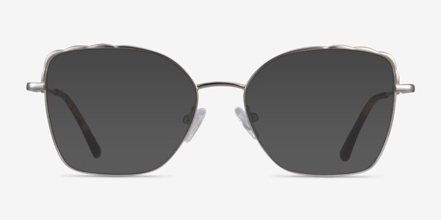 Rapture Silver MetalEyeglass Frames from EyeBuyDirect, with Tinted Lenses