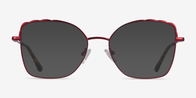 Rapture Burgundy MetalEyeglass Frames from EyeBuyDirect, with Tinted Lenses