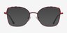 Rapture Burgundy MetalEyeglass Frames from EyeBuyDirect, with Tinted Lenses